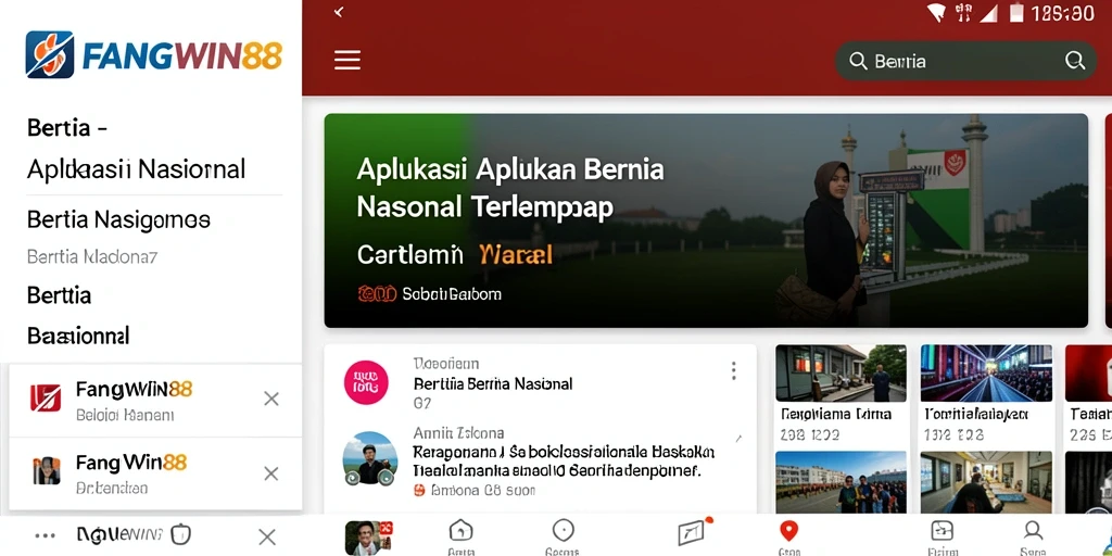 Antarmuka utama FANGWIN88 menampilkan berita nasional terbaru dan terpopuler.