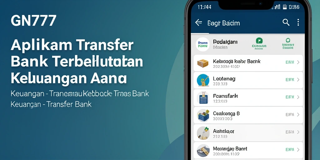 Antarmuka GN777 yang intuitif untuk Transfer Bank efisien.