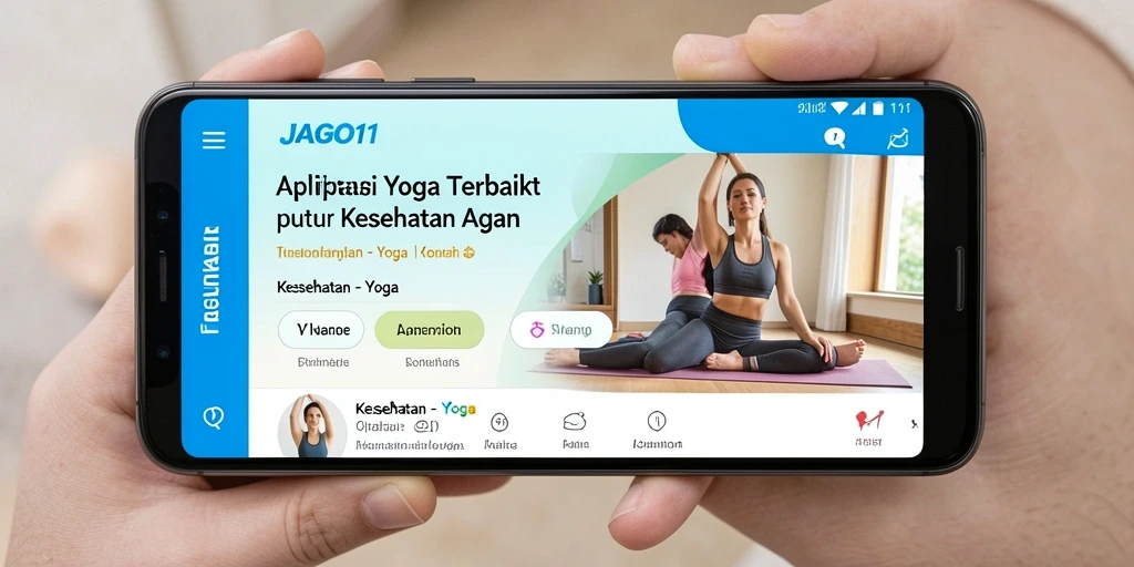 Antarmuka utama JAGO11 dengan fitur yoga yang mudah diakses.