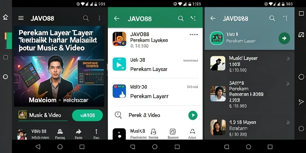 Antarmuka pengguna JAVO88 yang sederhana dan efektif.