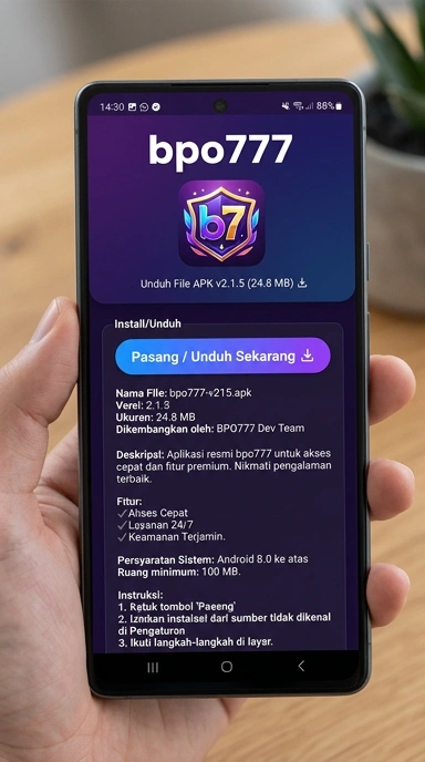 Unduh dan Instal APK bpo777 dengan Mudah
