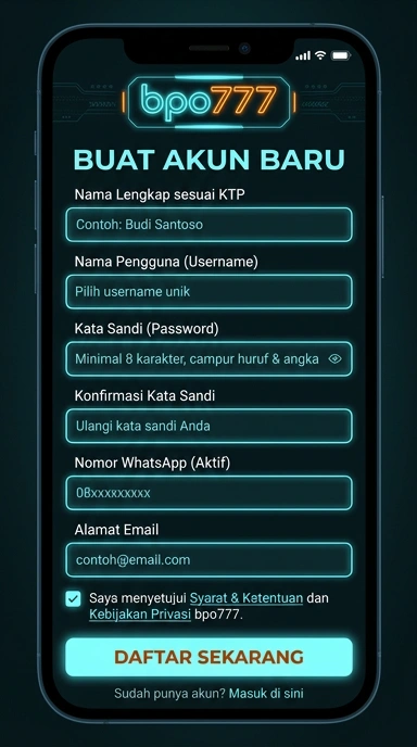 Panduan Registrasi Akun bpo777 untuk Pengguna Android